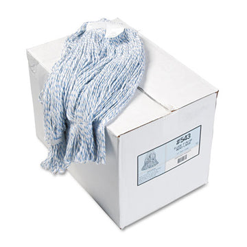 Boardwalk® Mop Head, Floor Finish, Narrow, Rayon-polyester, Large, White-blue, 12-carton freeshipping - TVN Wholesale